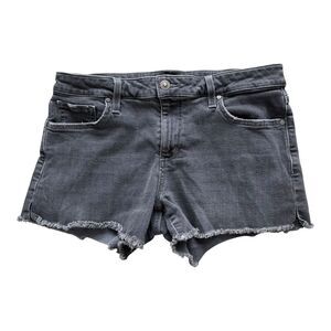 Joe's Jeans Charcoal Gray Distressed Hem Lisbeth Wash Cut Off Shorts Womens W 29
